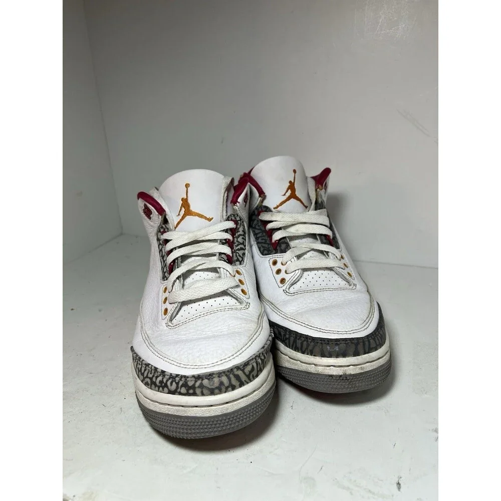 Air Jordan Shoes Mens 8.5 Mid Cardinal Red 3 Nike Basketball Sneakers CT8532-126